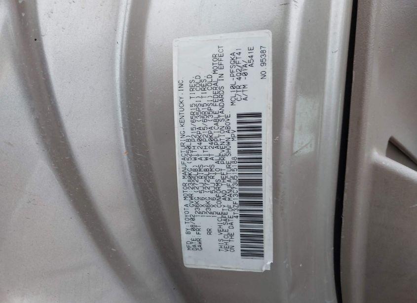 Photo 9 of 2003 Toyota Sienna LE (VIN 4T3ZF13C73U515188)