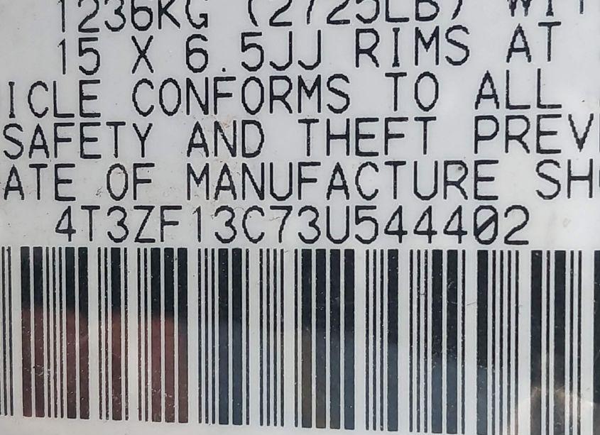 Photo 9 of 2003 Toyota Sienna LE (VIN 4T3ZF13C73U544402)