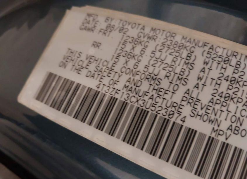 Photo 9 of 2003 Toyota Sienna (VIN 4T3ZF13CX3U523074)