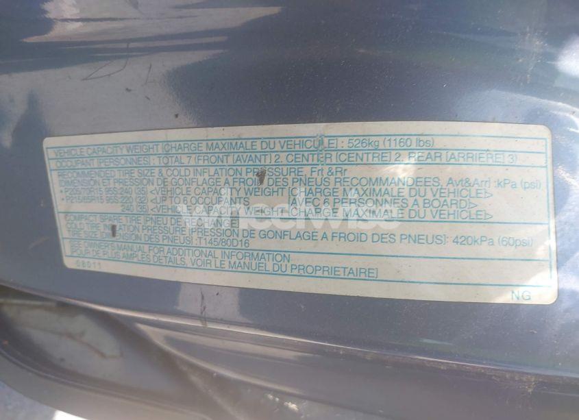 Photo 9 of 2001 Toyota Sienna CE (VIN 4T3ZF19C51U399333)