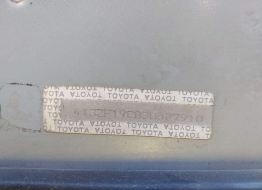 Photo 9 of 2003 Toyota Sienna CE (VIN 4T3ZF19C83U527910)