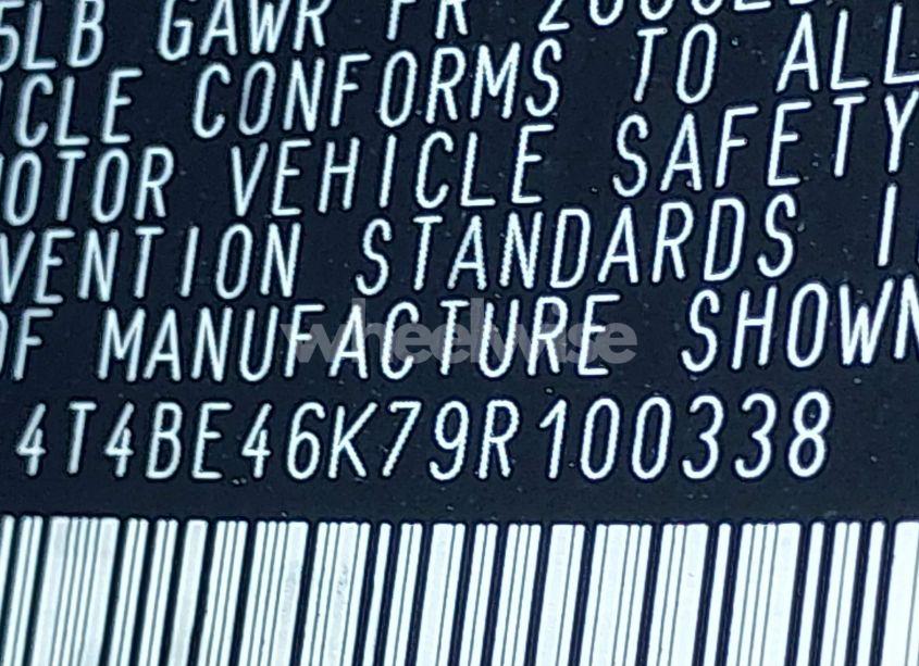 Photo 9 of 2009 Toyota Camry LE (VIN 4T4BE46K79R100338)