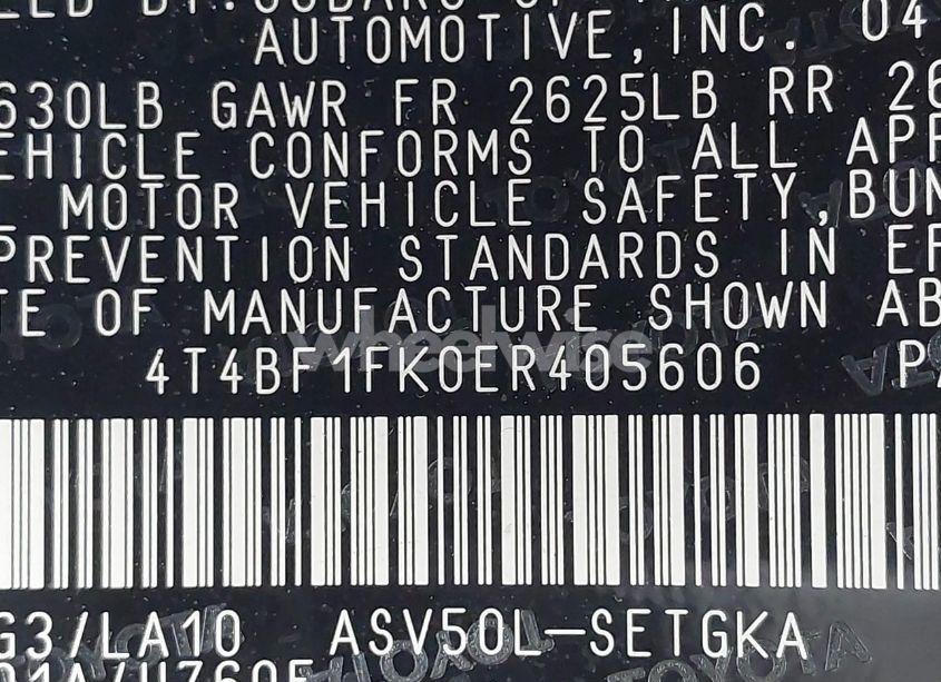 Photo 9 of 2014 Toyota Camry XLE (VIN 4T4BF1FK0ER405606)