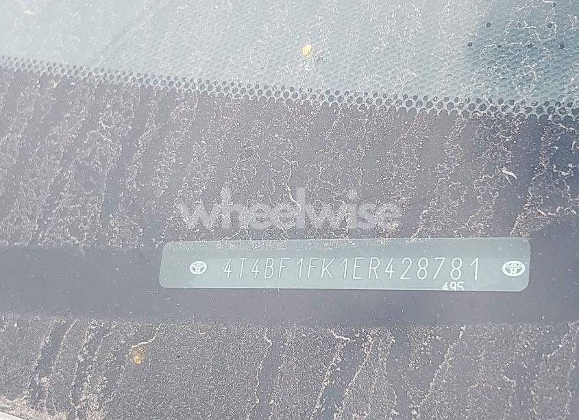 Photo 9 of 2014 Toyota Camry LE (VIN 4T4BF1FK1ER428781)