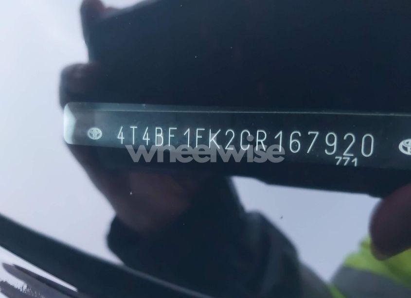 Photo 9 of 2012 Toyota Camry LE (VIN 4T4BF1FK2CR167920)