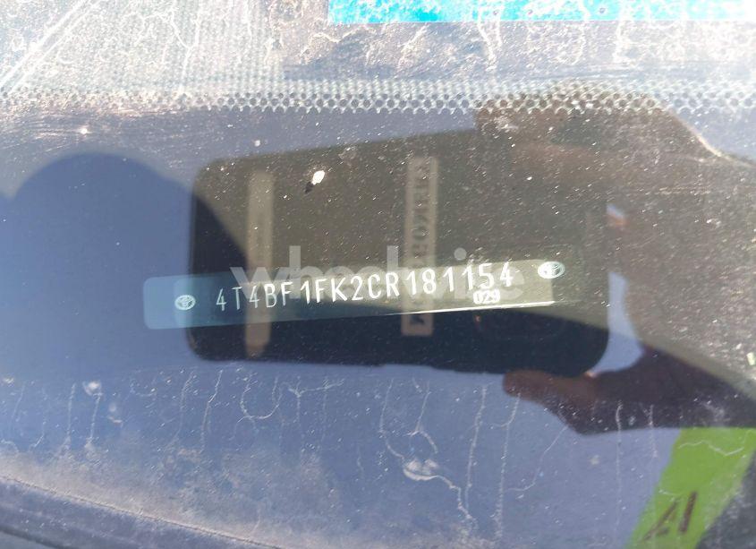 Photo 9 of 2012 Toyota Camry LE (VIN 4T4BF1FK2CR181154)