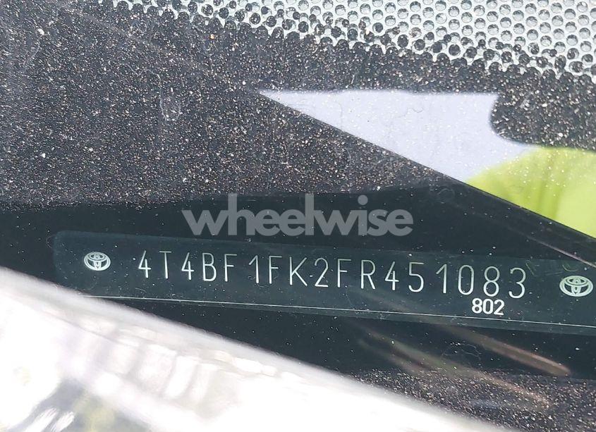 Photo 9 of 2015 Toyota Camry LE (VIN 4T4BF1FK2FR451083)