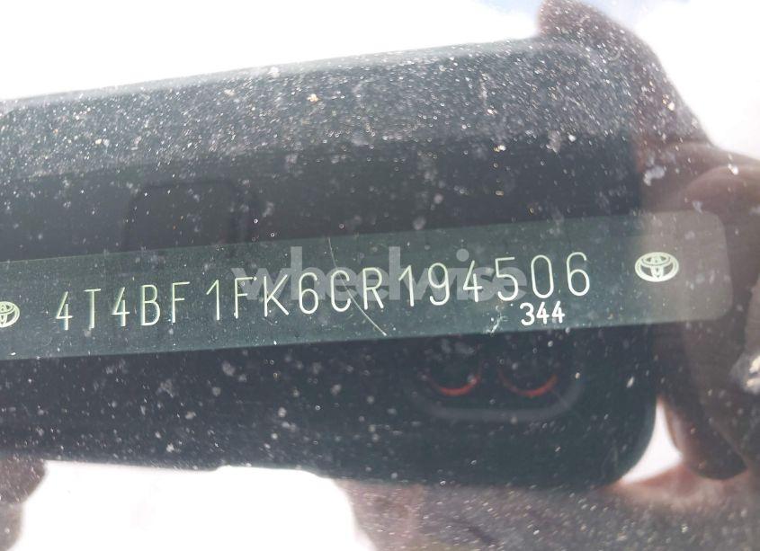 Photo 9 of 2012 Toyota Camry LE (VIN 4T4BF1FK6CR194506)