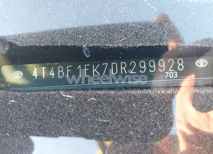 Photo 9 of 2013 Toyota Camry LE (VIN 4T4BF1FK7DR299928)