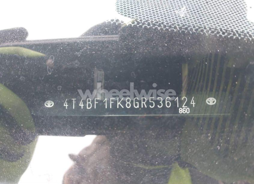 Photo 9 of 2016 Toyota Camry LE (VIN 4T4BF1FK8GR536124)