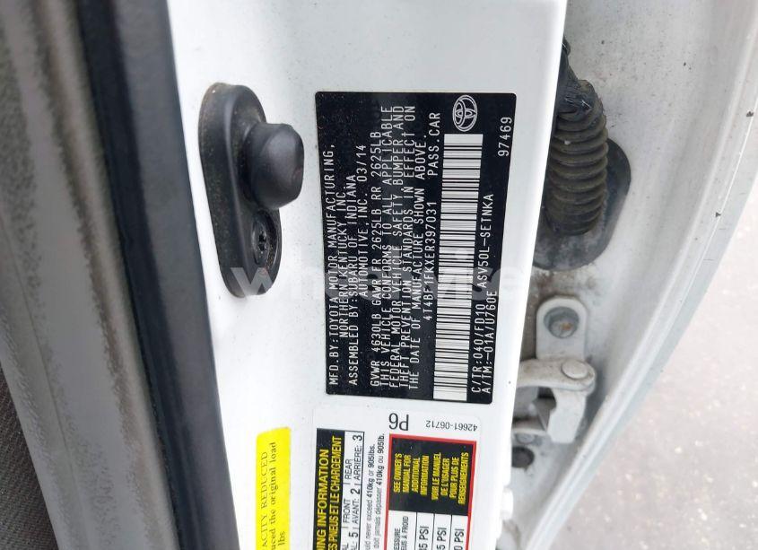 Photo 9 of 2014 Toyota Camry LE (VIN 4T4BF1FKXER397031)