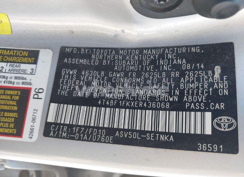 Photo 9 of 2014 Toyota Camry LE (VIN 4T4BF1FKXER436068)