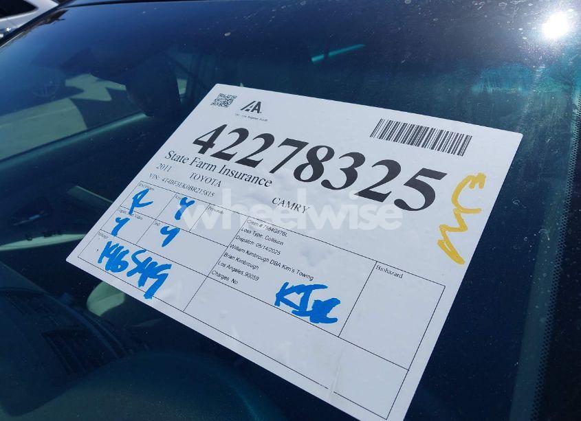 Photo 18 of 2011 Toyota Camry LE (VIN 4T4BF3EK0BR215815)