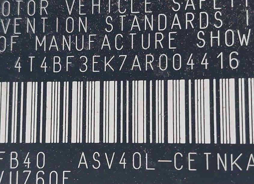 Photo 9 of 2010 Toyota Camry LE (VIN 4T4BF3EK7AR004416)