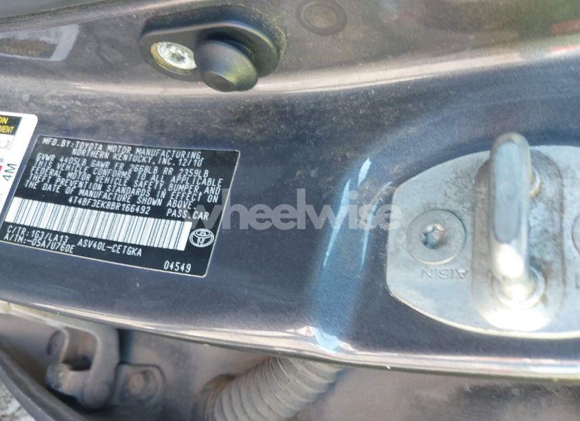 Photo 9 of 2011 Toyota Camry XLE (VIN 4T4BF3EK8BR166492)