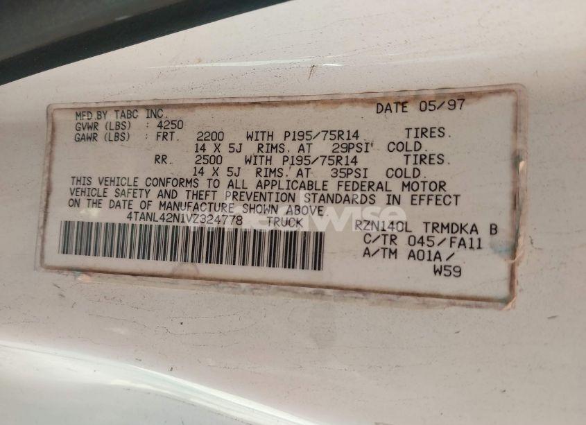 Photo 9 of 1997 Toyota Tacoma (VIN 4TANL42N1VZ324778)