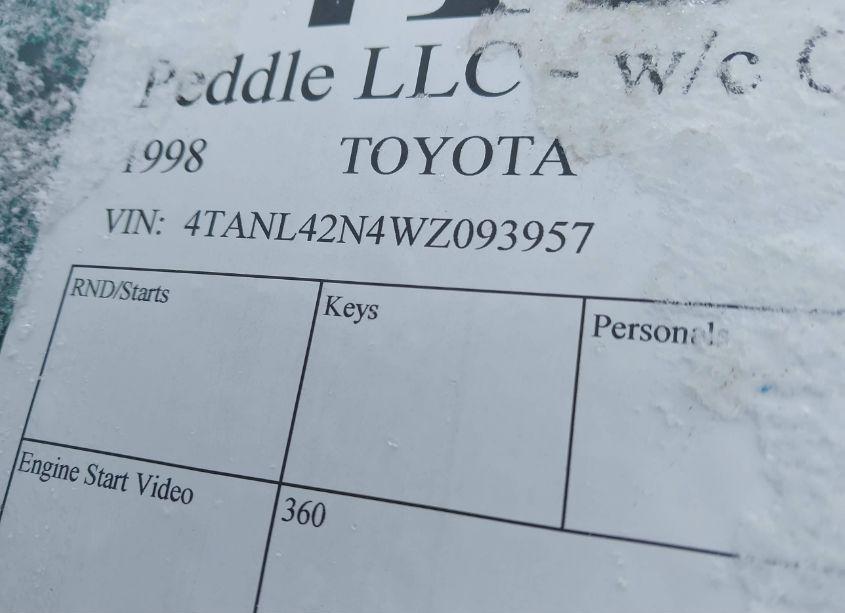 Photo 9 of 1998 Toyota Tacoma (VIN 4TANL42N4WZ093957)