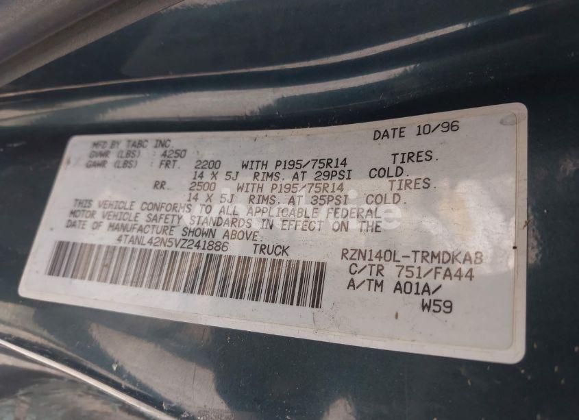 Photo 9 of 1997 Toyota Tacoma (VIN 4TANL42N5VZ241886)