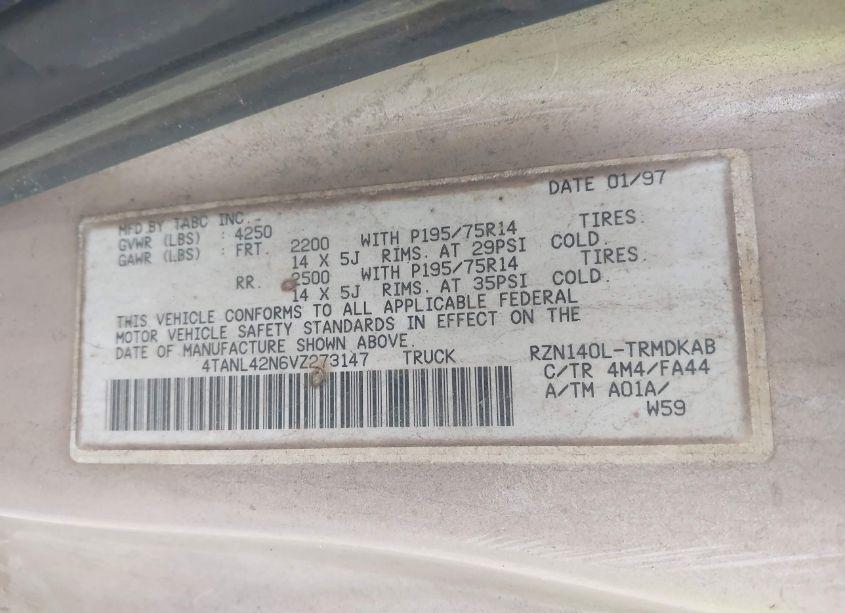 Photo 9 of 1997 Toyota Tacoma BASE (M5) (VIN 4TANL42N6VZ273147)