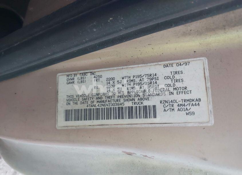 Photo 9 of 1997 Toyota Tacoma (VIN 4TANL42N6VZ303845)
