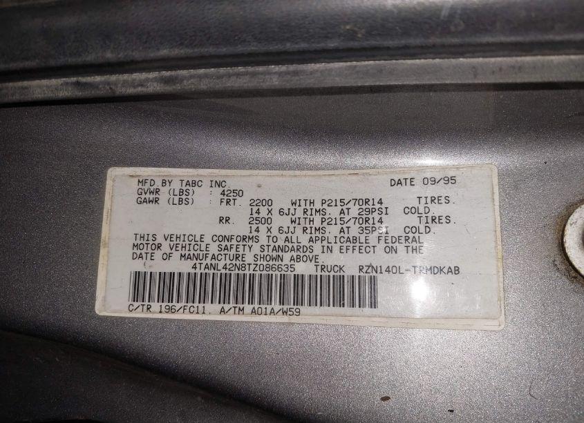Photo 9 of 1996 Toyota Tacoma (VIN 4TANL42N8TZ086635)
