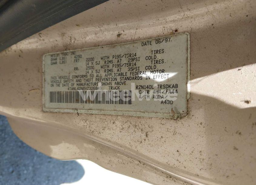 Photo 9 of 1997 Toyota Tacoma (VIN 4TANL42N8VZ326849)
