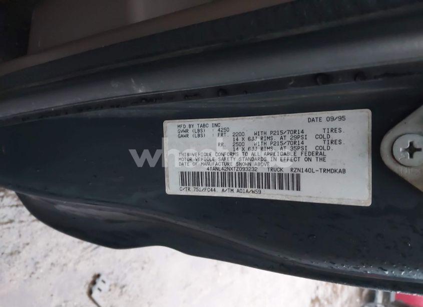 Photo 9 of 1996 Toyota Tacoma (VIN 4TANL42NXTZ093232)