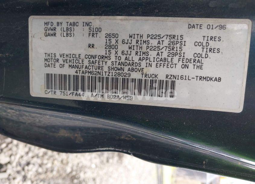 Photo 9 of 1996 Toyota Tacoma (VIN 4TAPM62N1TZ128029)