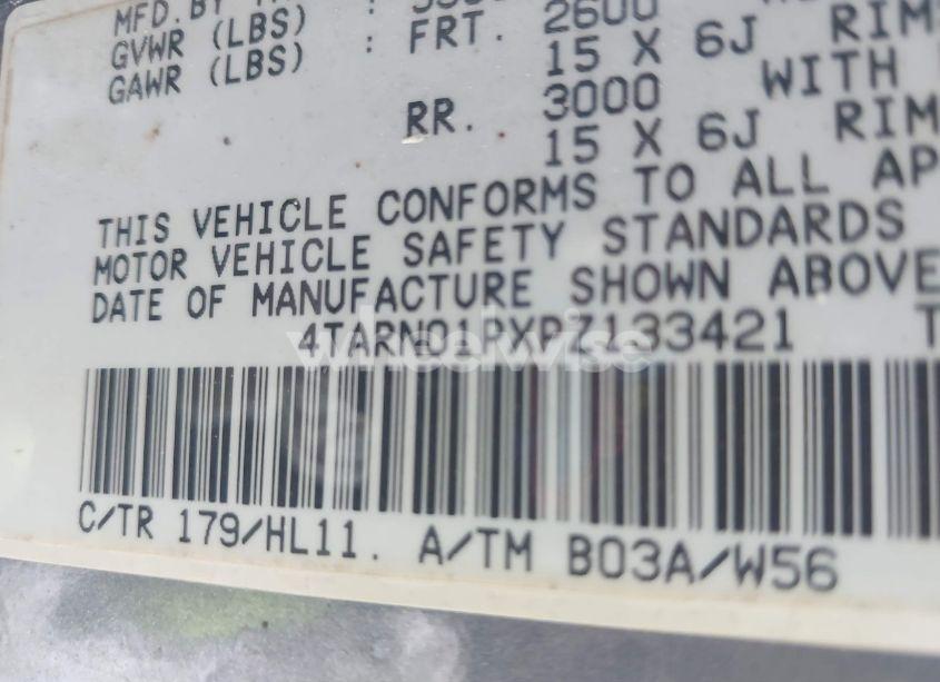 Photo 9 of 1993 Toyota Pickup 1/2 TON SHORT WHLBSE DX (VIN 4TARN01PXPZ133421)