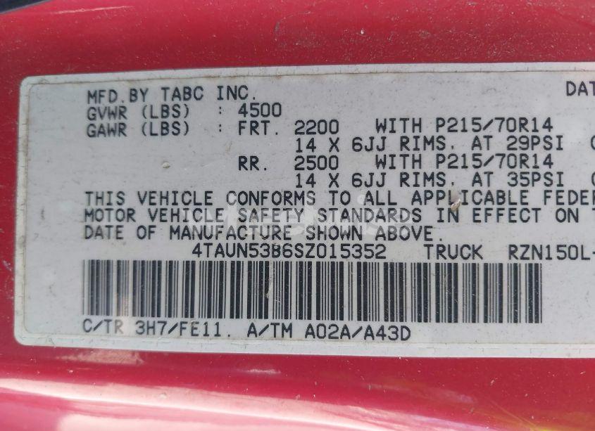 Photo 9 of 1995 Toyota Tacoma XTRACAB (VIN 4TAUN53B6SZ015352)
