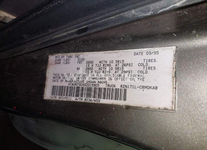 Photo 9 of 1995 Toyota Tacoma XTRACAB (VIN 4TAUN73C4SZ015905)