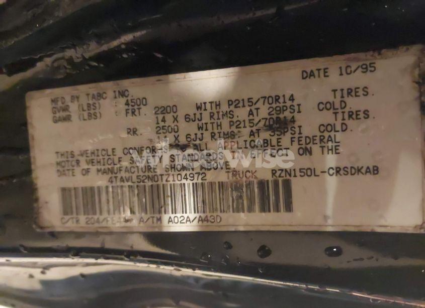 Photo 9 of 1996 Toyota Tacoma XTRACAB (VIN 4TAVL52N0TZ104972)