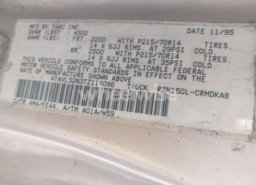 Photo 9 of 1996 Toyota Tacoma XTRACAB (VIN 4TAVL52N3TZ114086)