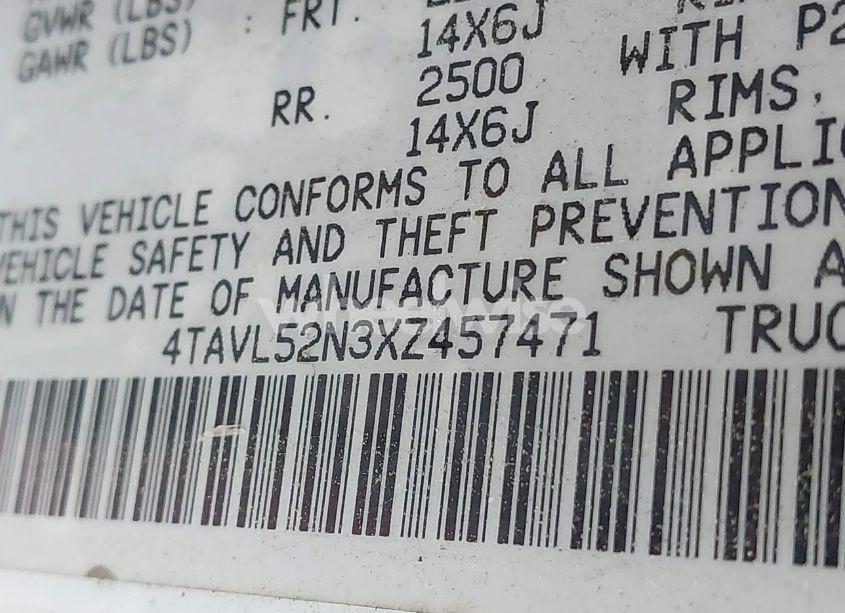 Photo 9 of 1999 Toyota Tacoma N/A (VIN 4TAVL52N3XZ457471)