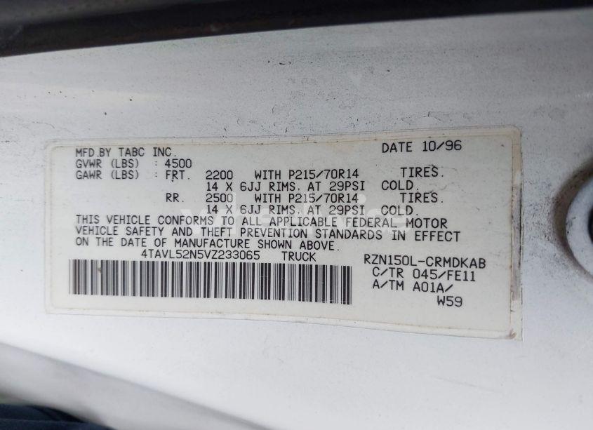 Photo 9 of 1997 Toyota Tacoma (VIN 4TAVL52N5VZ233065)