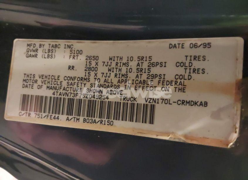 Photo 9 of 1995 Toyota Tacoma XTRACAB (VIN 4TAVN73F7SZ049254)
