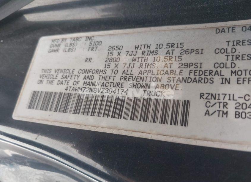Photo 9 of 1997 Toyota Tacoma (VIN 4TAWM72N8VZ304174)
