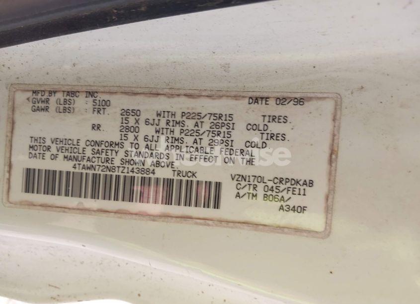 Photo 9 of 1996 Toyota Tacoma XTRACAB (VIN 4TAWN72N8TZ143884)