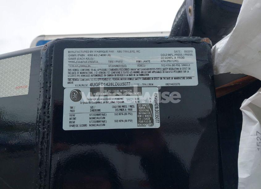 Photo 9 of 2020 Abu Trailer N/A (VIN 4UGFD1428LD035077)