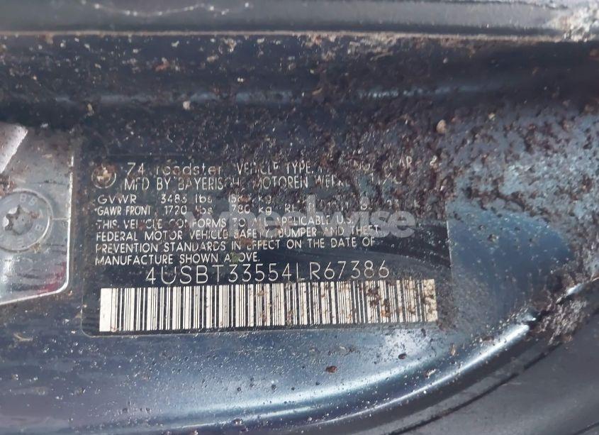 Photo 9 of 2004 Bmw Z4 2.5I (VIN 4USBT33554LR67386)