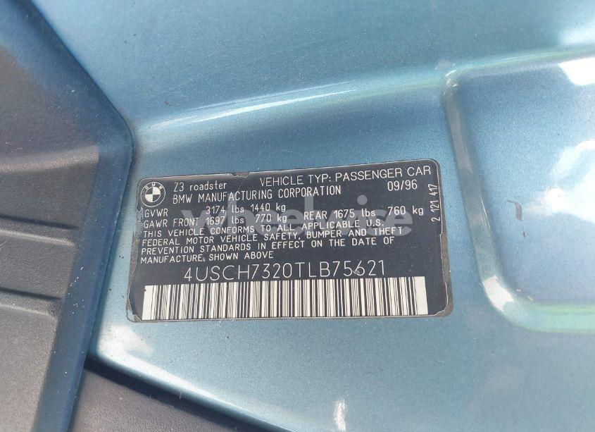 Photo 9 of 1996 Bmw Z3 1.9 (VIN 4USCH7320TLB75621)