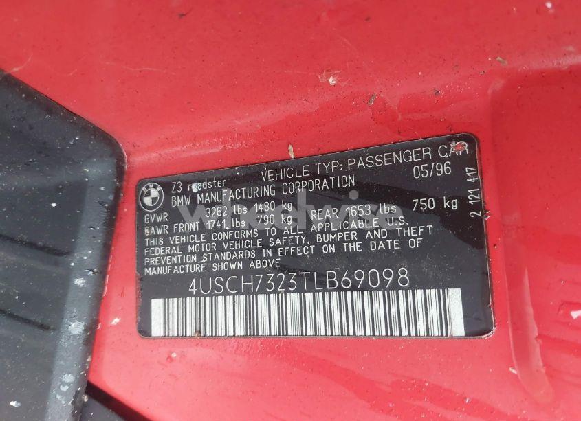 Photo 9 of 1996 Bmw Z3 1.9 (VIN 4USCH7323TLB69098)