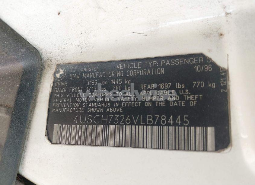 Photo 9 of 1997 Bmw Z3 1.9L (VIN 4USCH7326VLB78445)