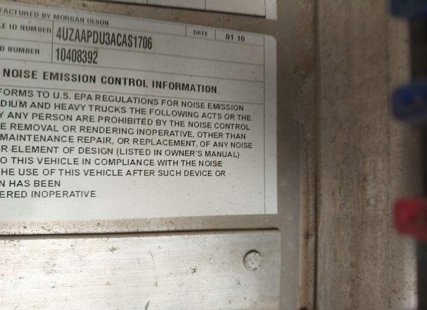 Photo 8 of 2010 Freightliner Chassis M LINE WALK-IN VAN (VIN 4UZAAPDU3ACAS1706)