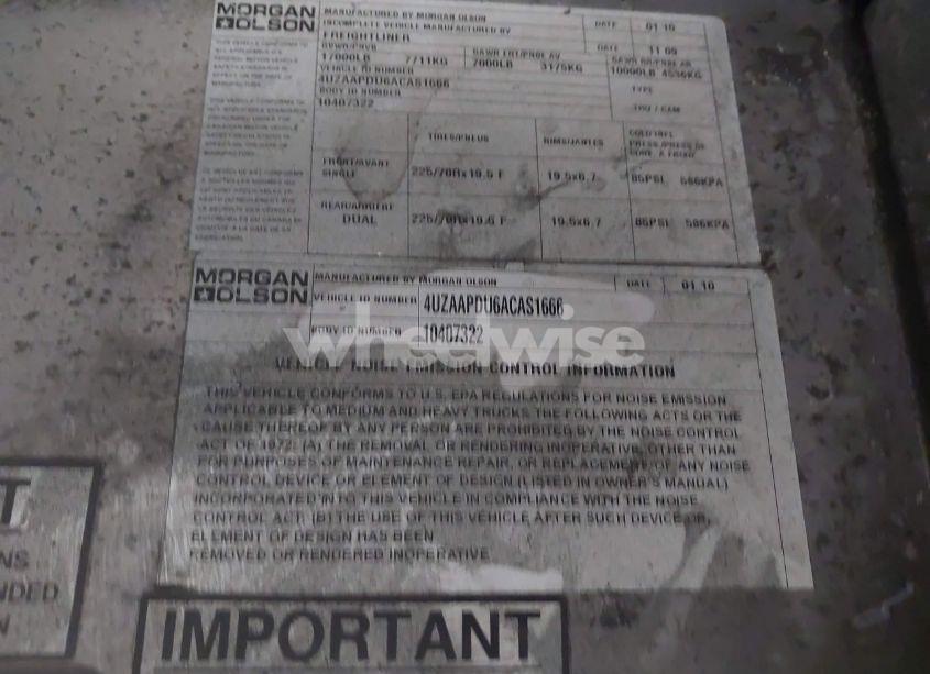 Photo 8 of 2010 Freightliner Chassis M LINE WALK-IN VAN (VIN 4UZAAPDU6ACAS1666)