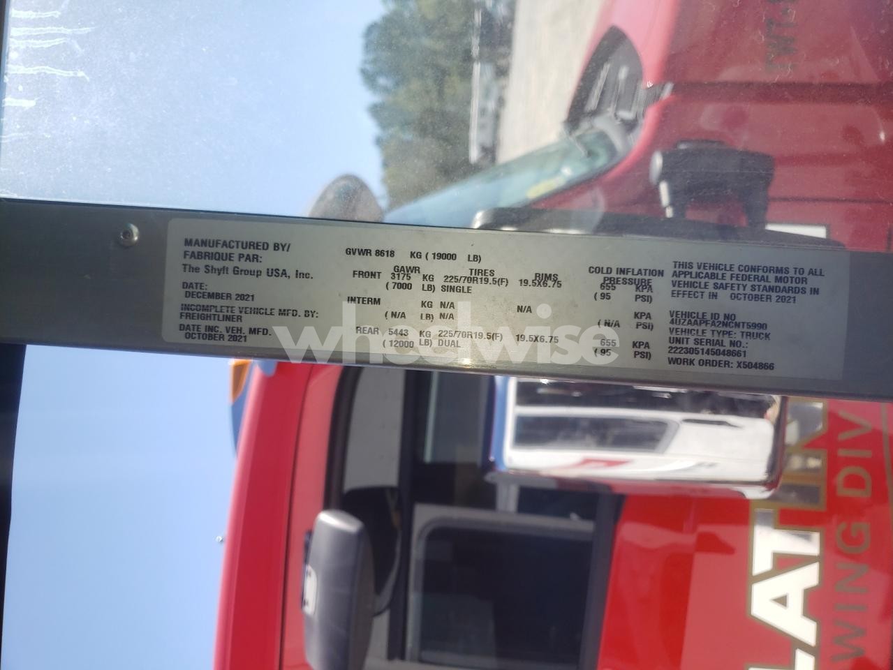 Photo 13 of 2022 FREIGHTLINER CHASSIS M LINE WALK-IN VAN (VIN 4UZAAPFA2NCNT5990)