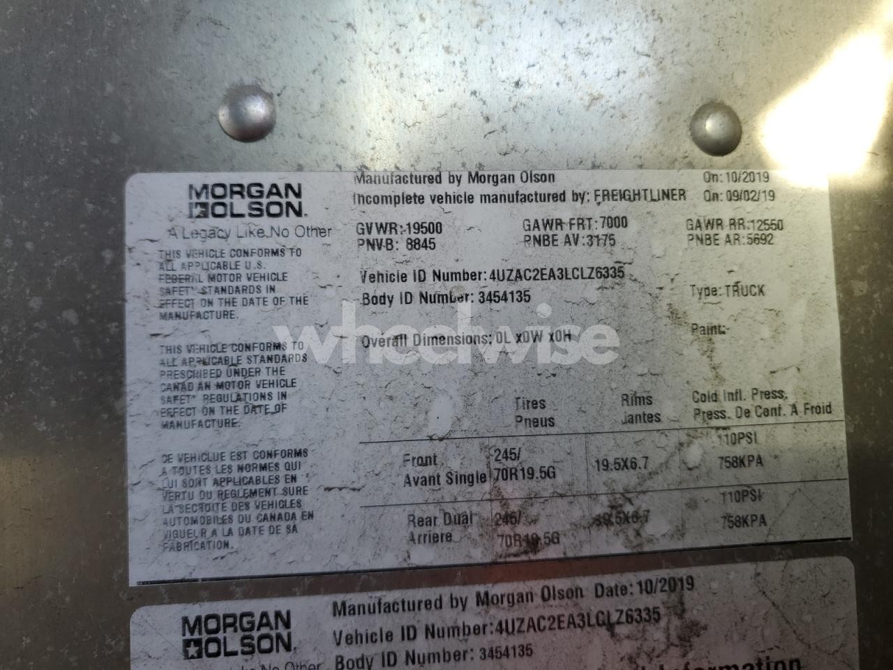 Photo 13 of 2020 FREIGHTLINER MT 45G DELIVERY TRUCK (VIN 4UZAC2EA3LCLZ6335)