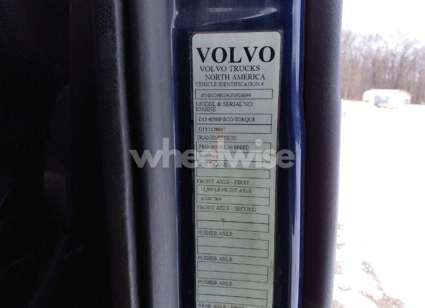 Photo 8 of 2016 Volvo Vn VNL (VIN 4V4NC9EG5GN924099)