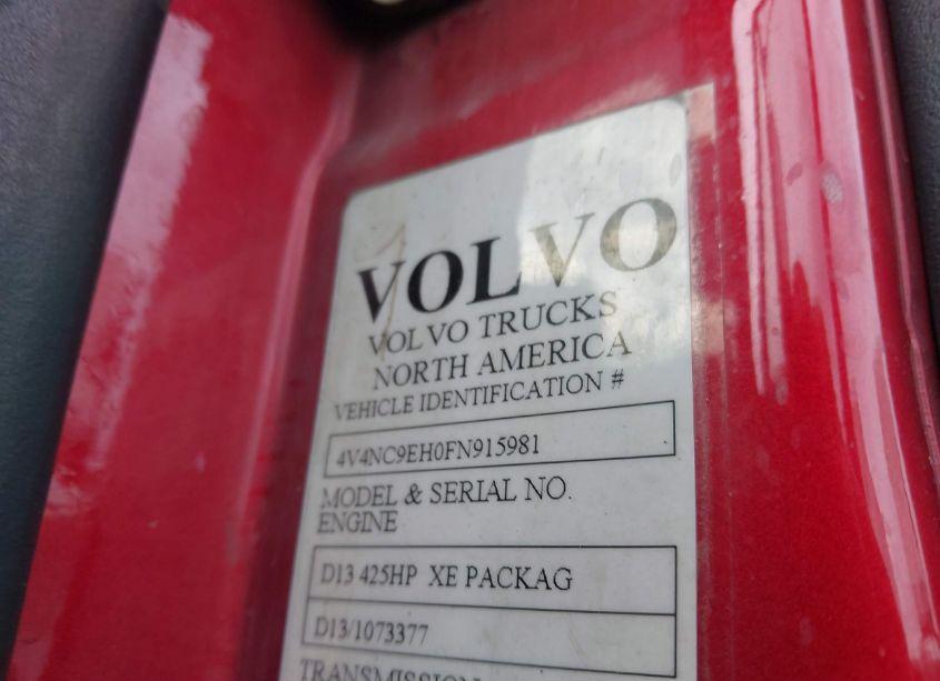 Photo 8 of 2015 Volvo Vn VNL (VIN 4V4NC9EH0FN915981)