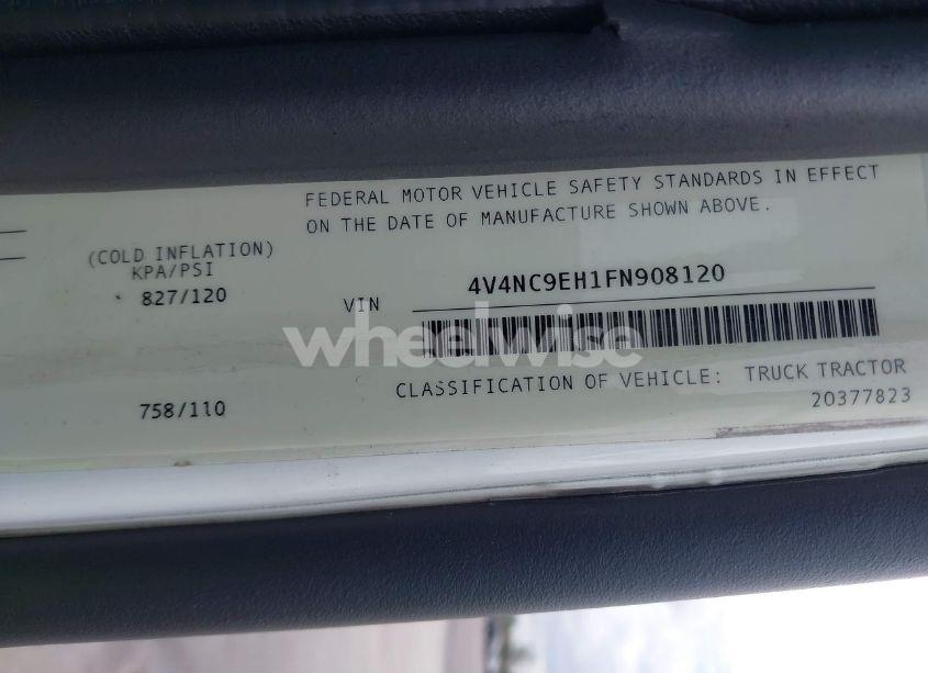 Photo 9 of 2015 Volvo Vn VNL (VIN 4V4NC9EH1FN908120)